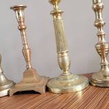 Set of 10 gold-tinted brass candle holders 02 pro