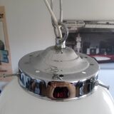 White opaline globe bistro pendant light