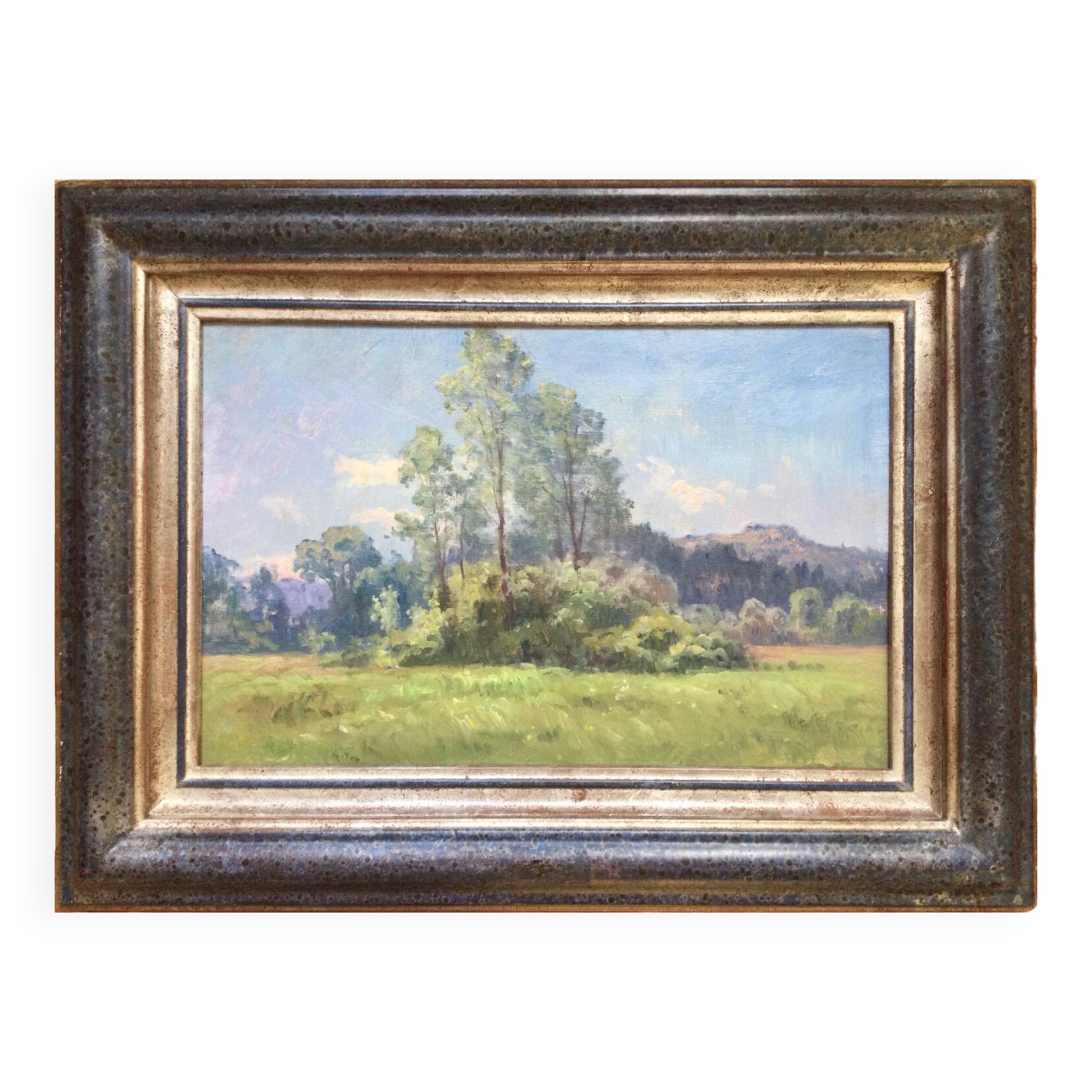 Oil on panel "Landscape", French School