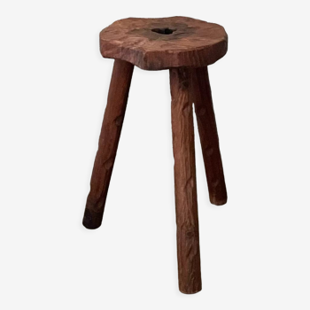 Tabouret tripode brutaliste