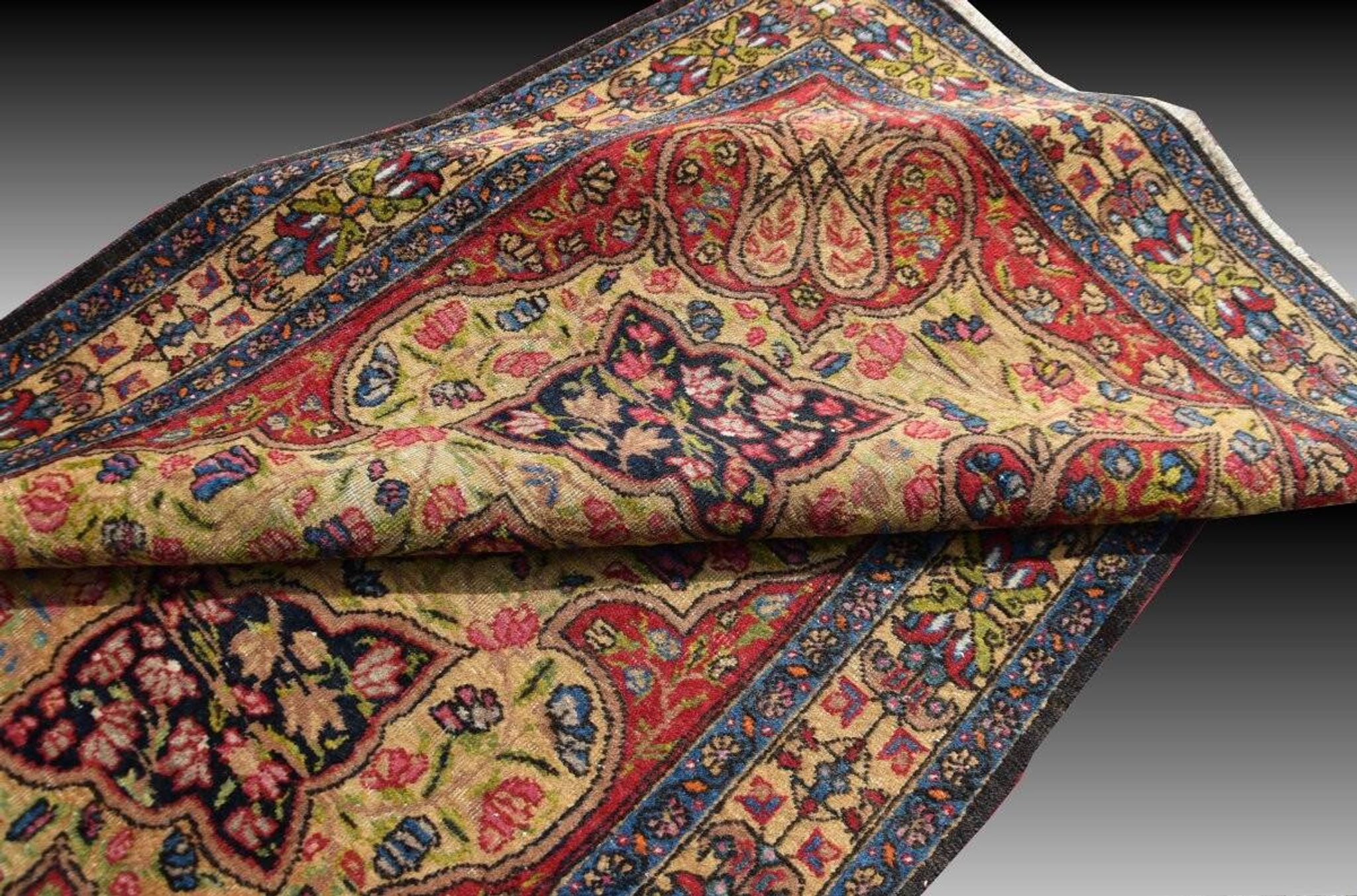 Oriental carpet Kirman Raver Iran: 190 x 135 cm - "Galerie Sardje"