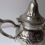Silver metal teapot