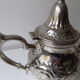 Silver metal teapot