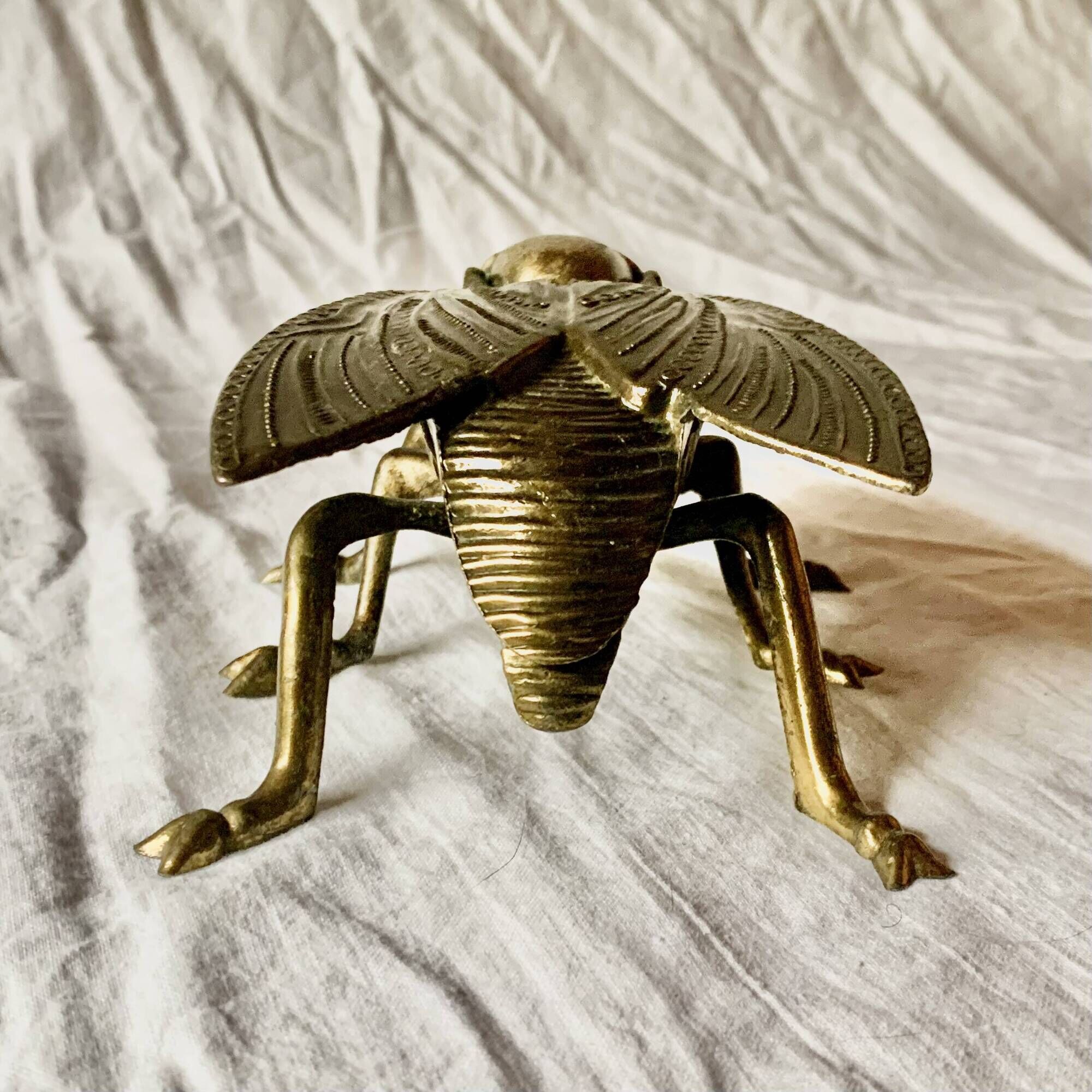 Vintage brass ashtray in the shape of a fly - Made in Italy