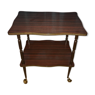 Mahogany formica serving table