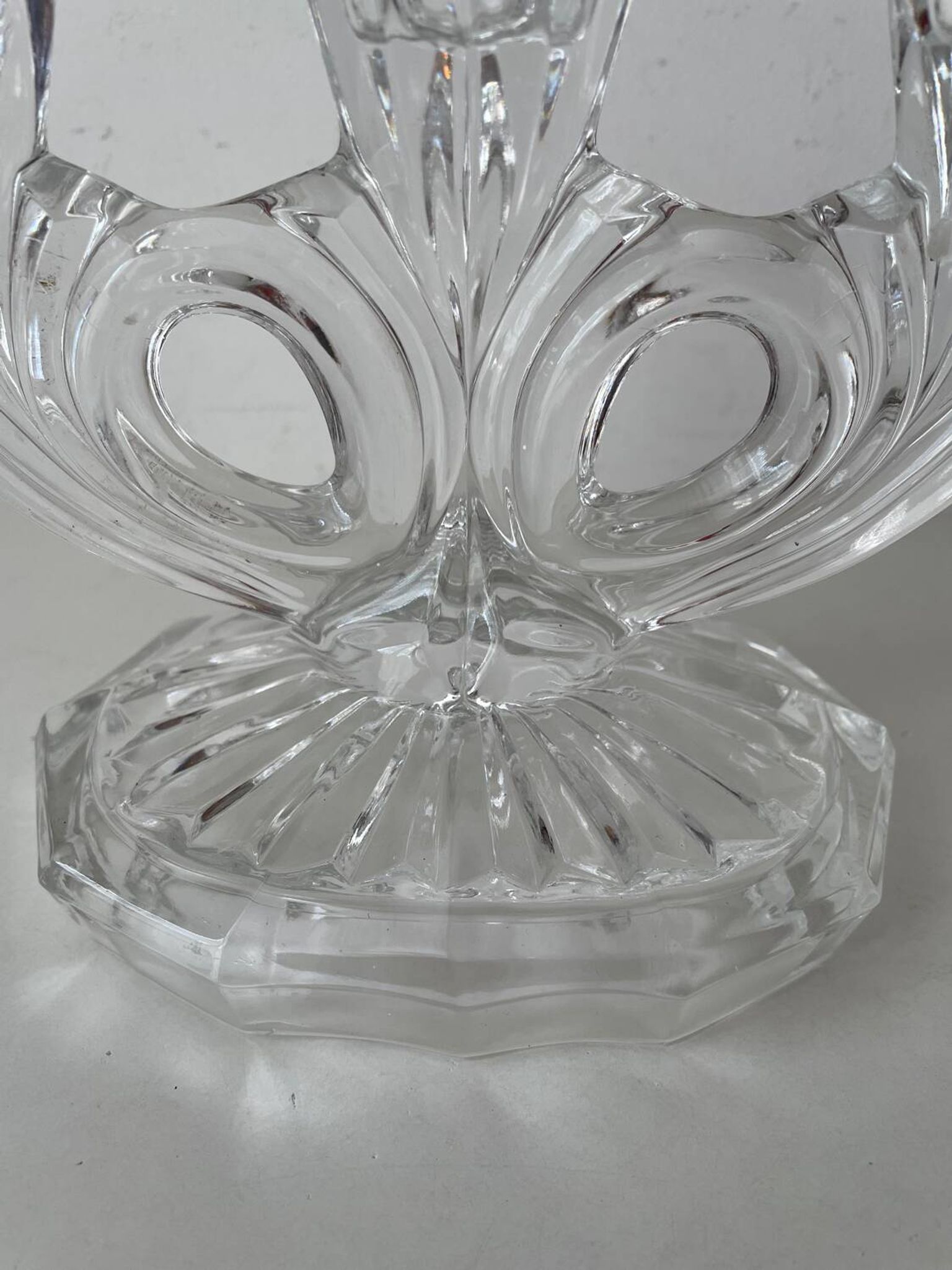 Bougeoir en verre annees 50