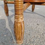 Woven rattan coffee table
