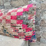 Magnifique coussin Kilim berbère vintage du Maroc