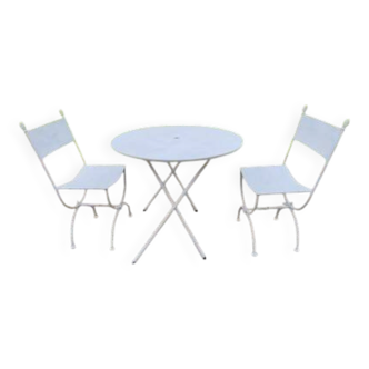 Wrought iron garden furniture