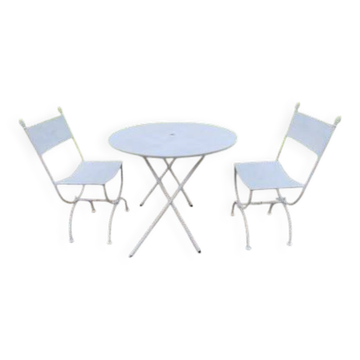 Wrought iron garden furniture