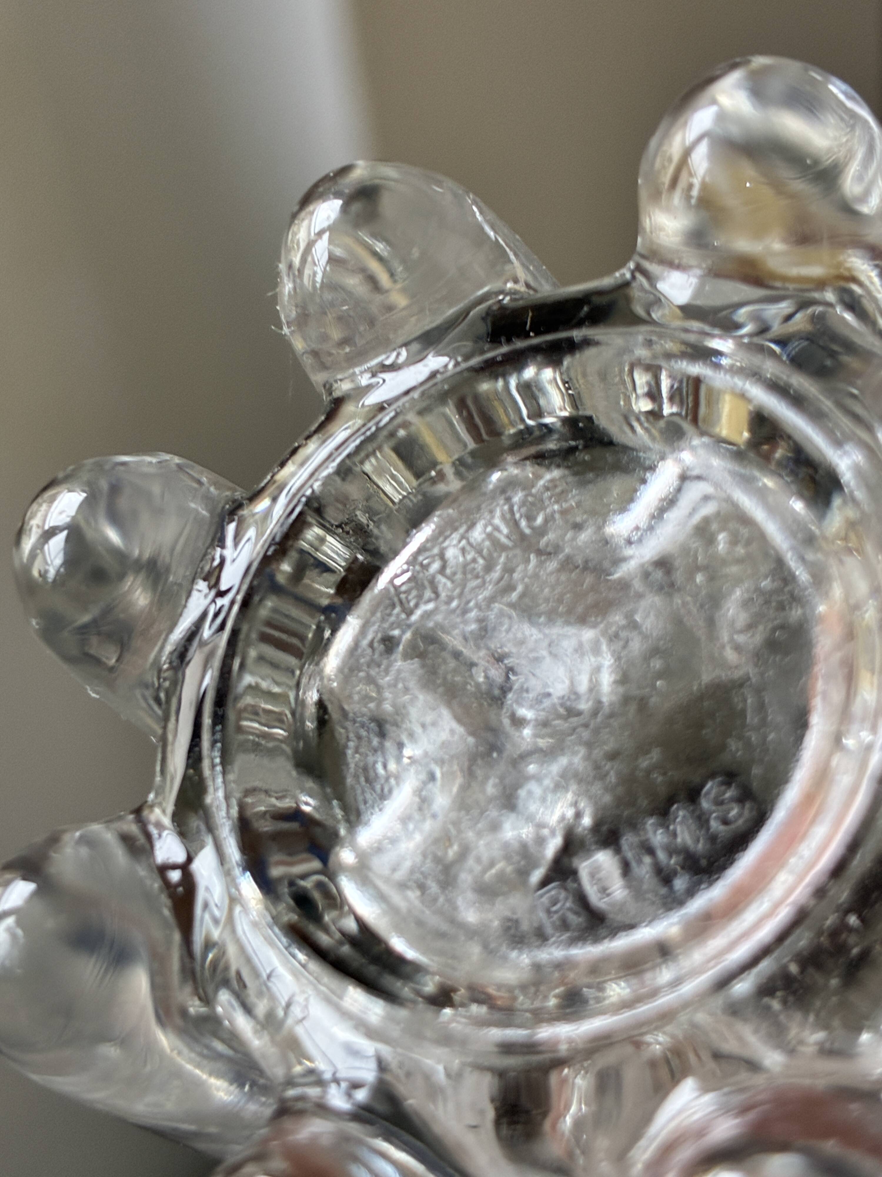 Vintage glass candlestick from Reims