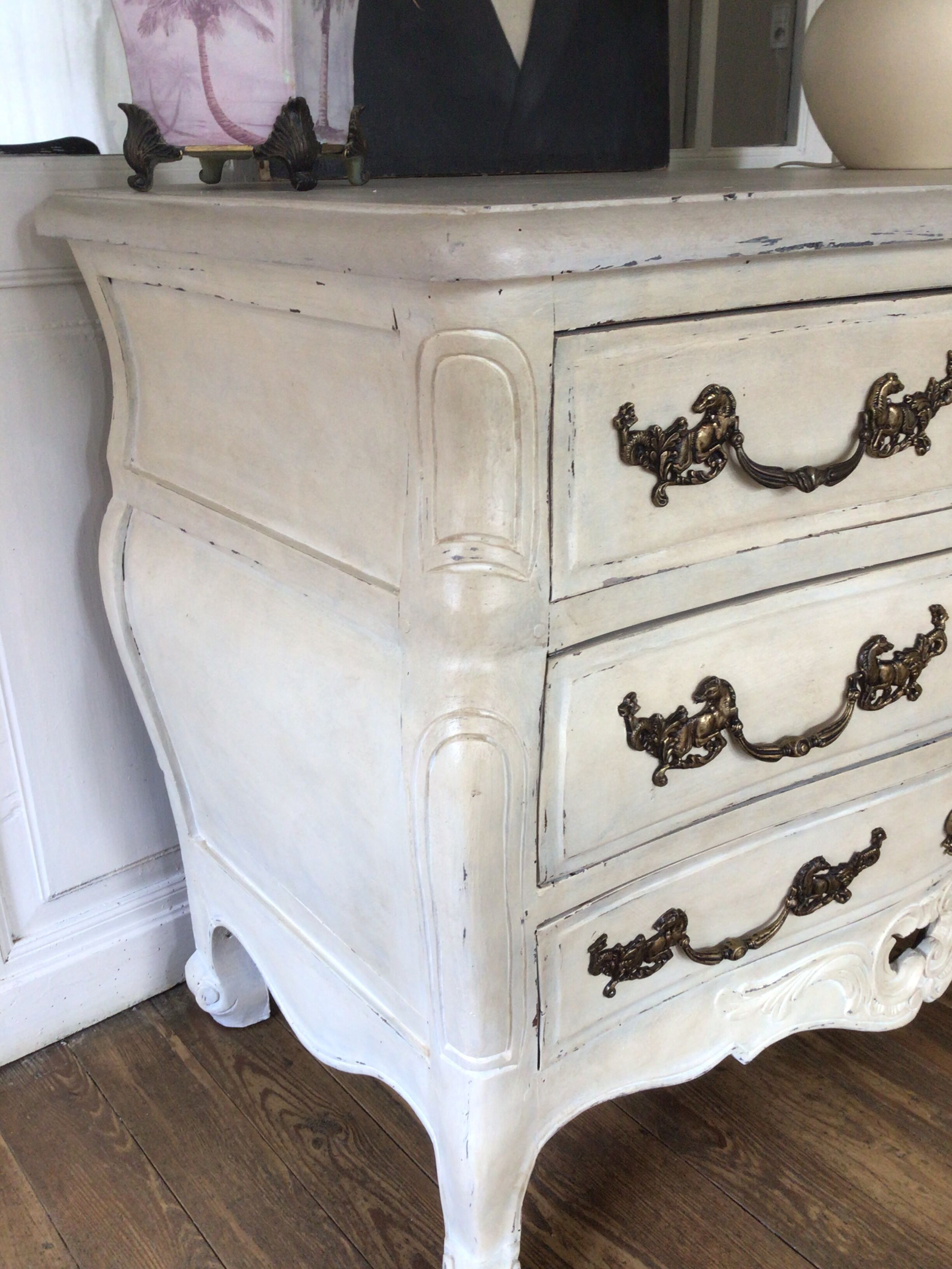 Patinated style chest of drawers