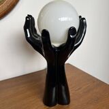 Vintage 70s hand lamp with globe