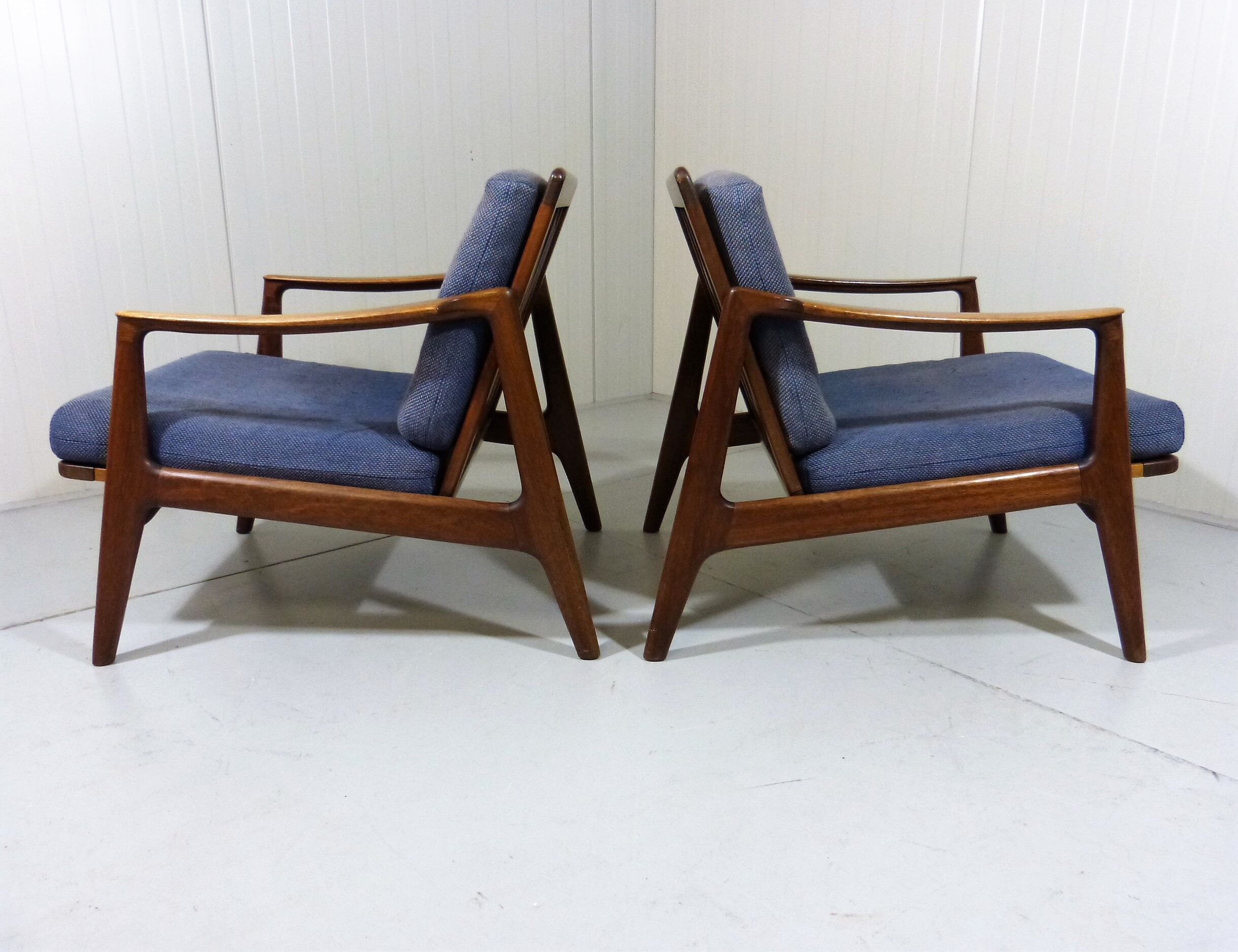 Set of 2 Teak Easy Chairs, Denmark 1960's
