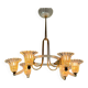 Venetian Murano Glass and Brass Chandelier Circa 1950