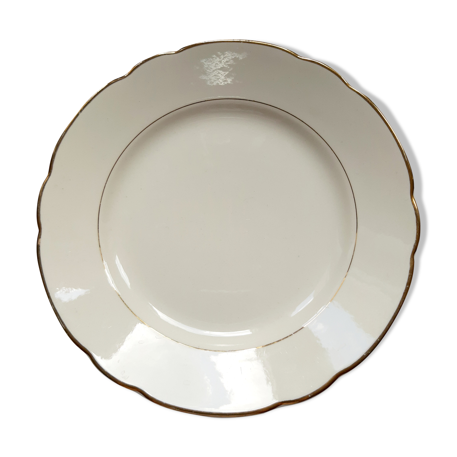 Ivory flat plate 18.5 cm in diameter Villeroy and Boch
