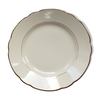 Ivory flat plate 18.5 cm in diameter Villeroy and Boch