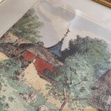 Antique print Marcel Jacque, Barbizon