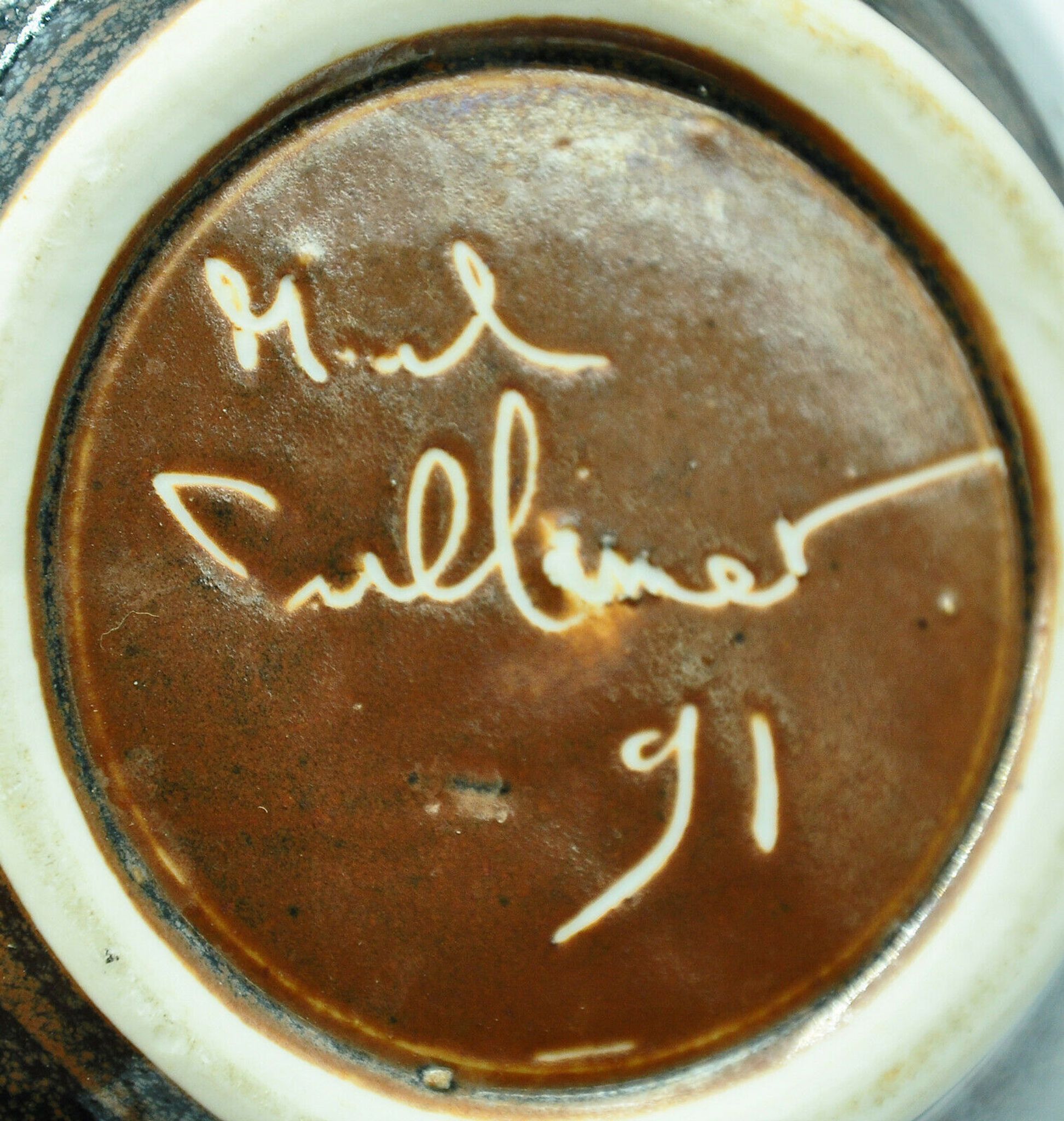 Vase enamelled speckled decoration