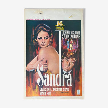 Affiche belge "Sandra" luchino visconti, claudia cardinale, jean sorel 1965