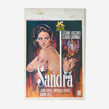Belgian poster "Sandra" luchino visconti, claudia cardinale, jean sorel 1965
