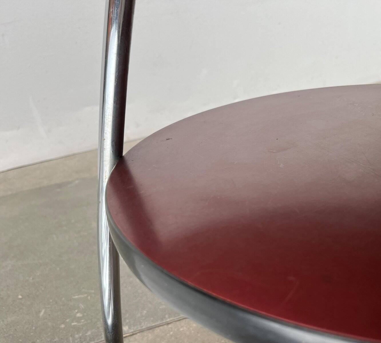 Mid-century German tubular steel table by Mauser Werke Waldeck.