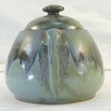 Sugar bowl in flammé rigging signed Denbac