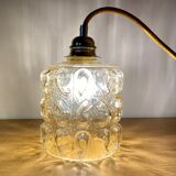 Vintage amber glass tulip walker