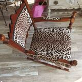 Leopard print rocking chair