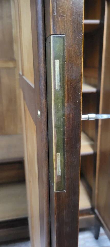 Louis Majorelle: Art Nouveau period mirrored wardrobe in Macassar and Walnut