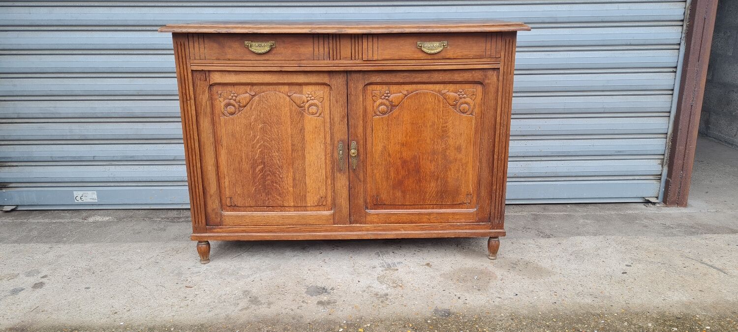 Oak art deco sideboard