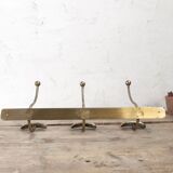 Brass wall coat rack