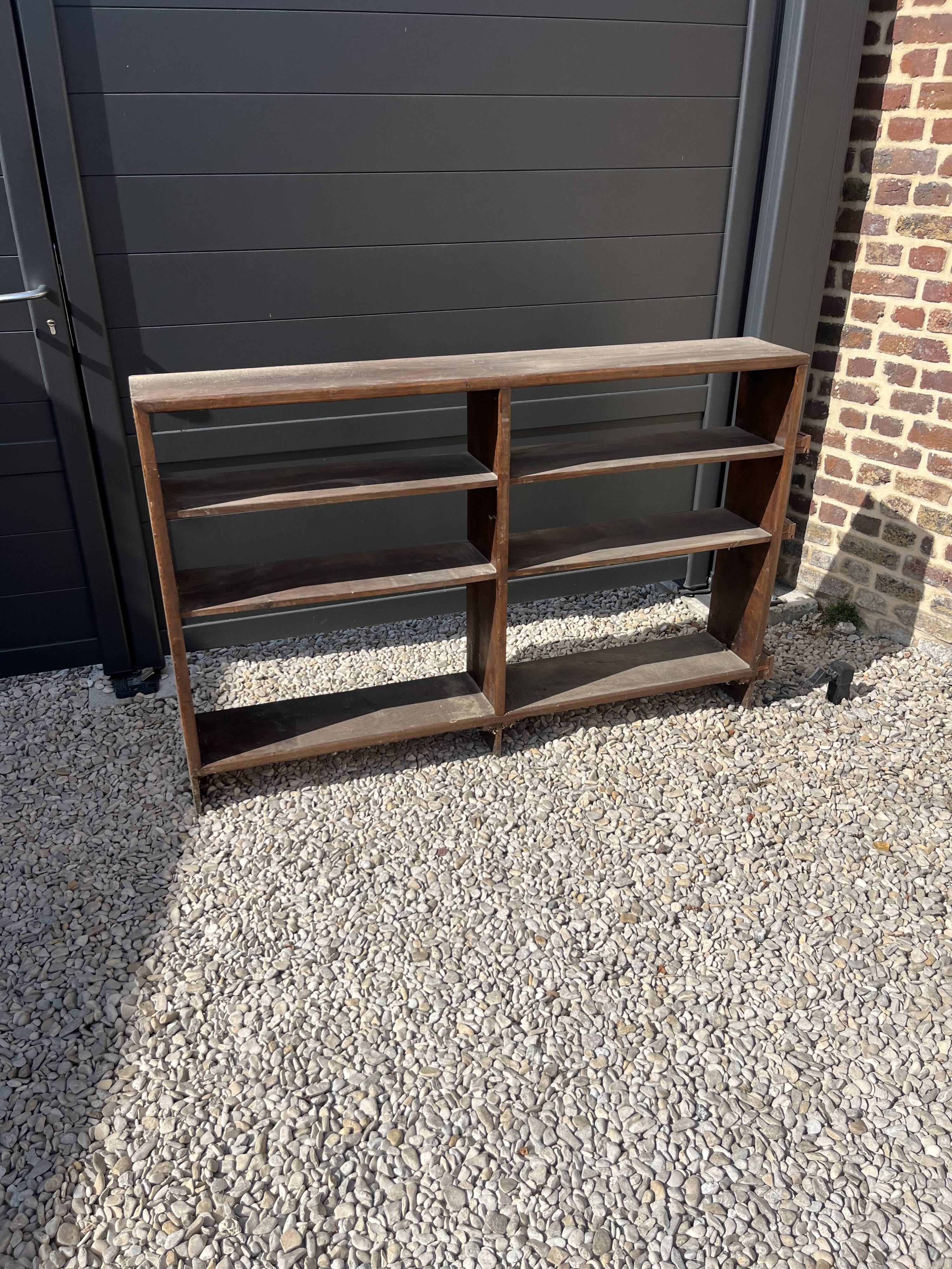 Vintage oak display bookcase