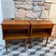 Pair of bedside tables with tapered legs, 1960s/70s