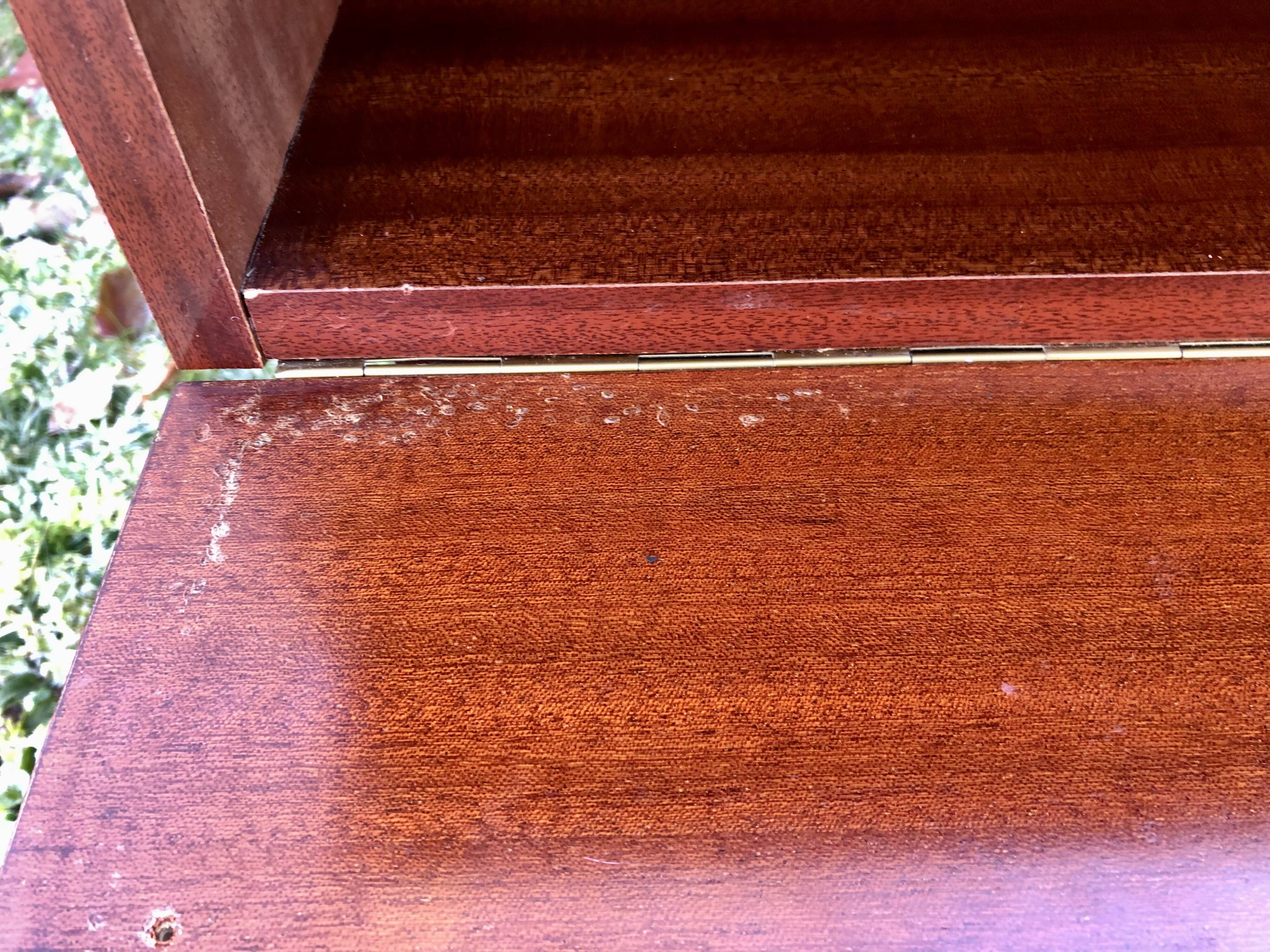 Vintage varnished bedside table