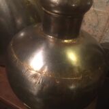 Pair of Radjasthan water bottles in polished metal
