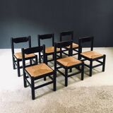 Mid-Century Modern Carimate Dining Chairs, Italy, 1970s, Set of 6