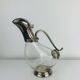 Silver-plated wine carafe jug, duck