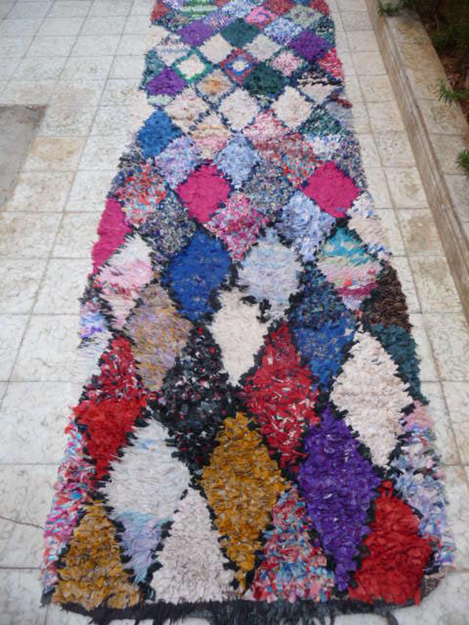 Carpet Boucherouite 278 x 82 cm