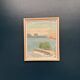 Original Swedish Oil on Canvas – "Coastal Landscape" by Erik Birger Gustavsson – Signed – Dated 1981 – Vintage and Framed – 41 × 33 cm (16.1 × 13 inches)