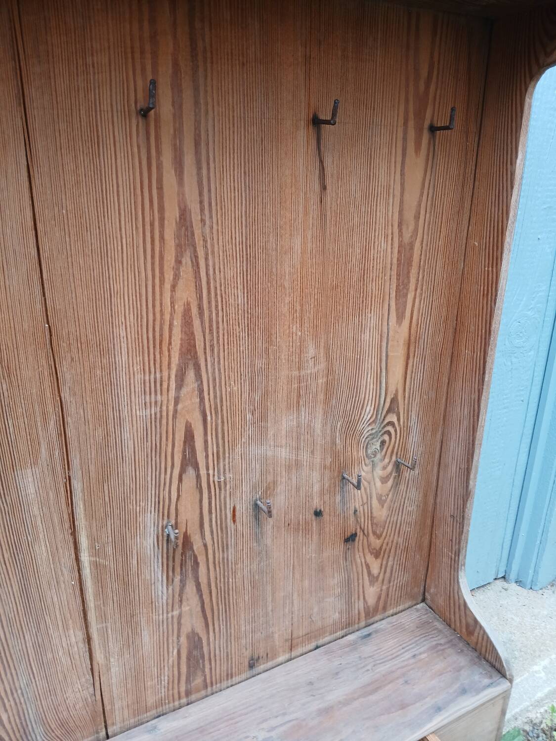 Antique wooden wall shelf