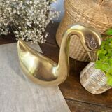 Vintage brass swan
