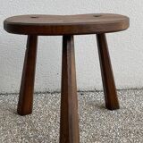 Pair of brutalist tripod stools