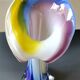 Vase design Fleur Arum. In blown art glass, Murano style. 21 cm.