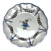 Assiette en faïence Argonne décor guirlandes, fin XIXème