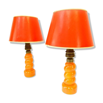 Pair of bedside lamps