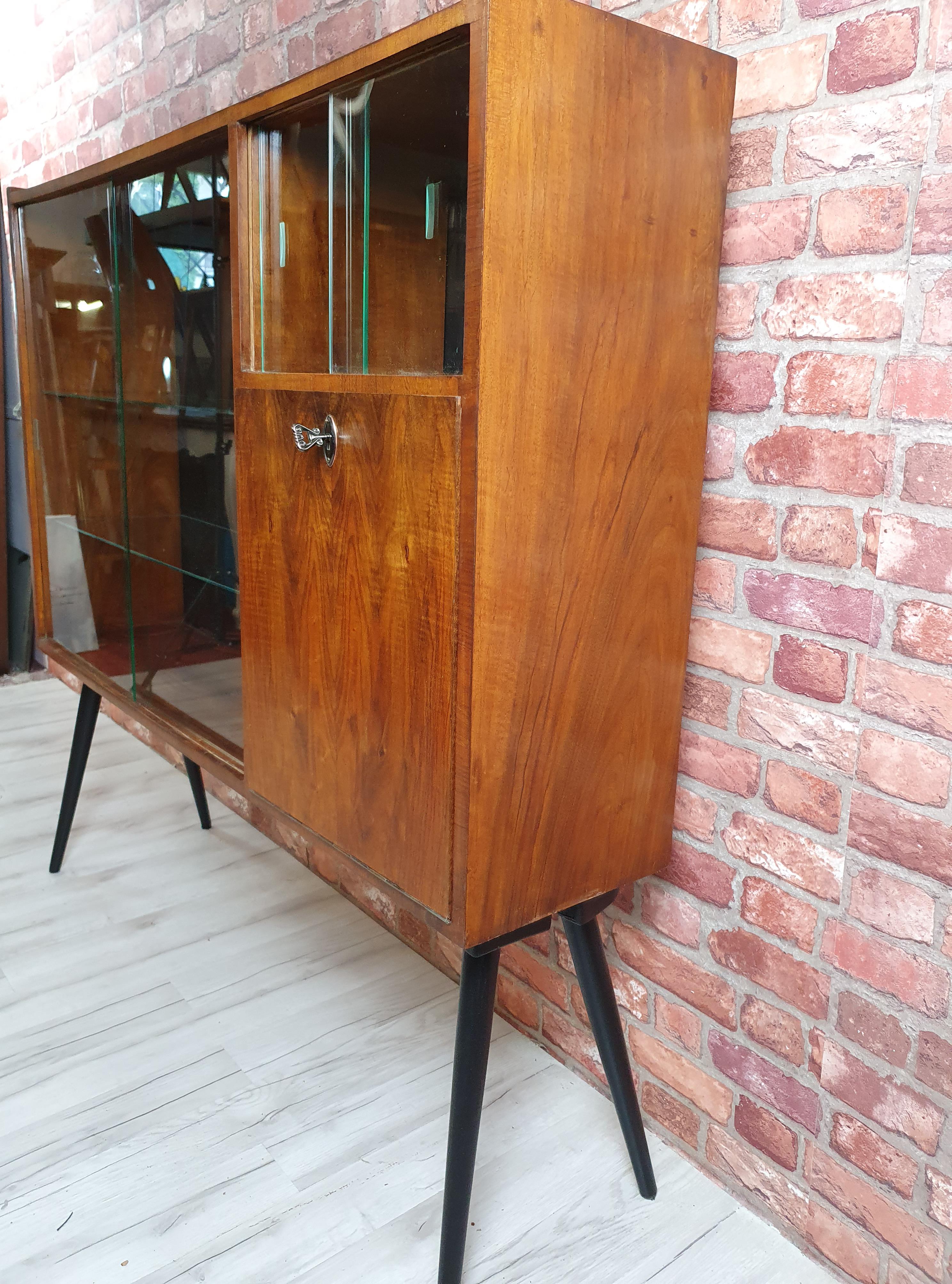 PRL display case on high legs after renovation