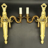 Large pair of garland wall light Louis XVI style - PETITOT France