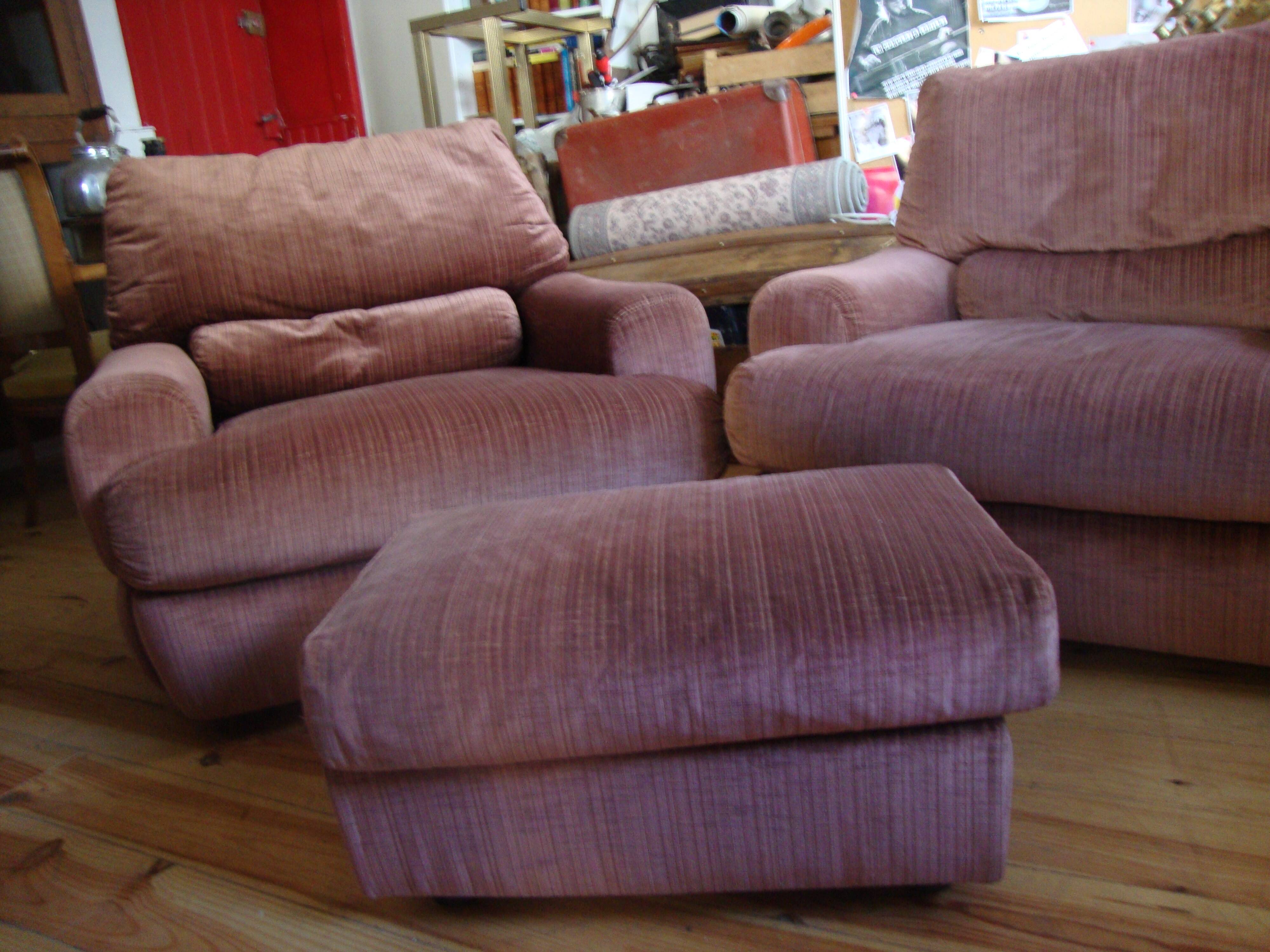 Burov armchair and foot rest