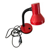 Lampe de bureau vintage en métal rouge
